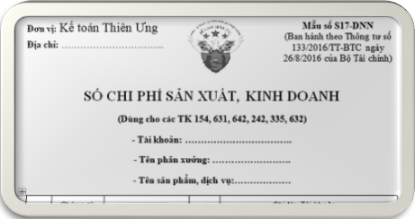 mẫu sổ chi phí sản xuất kinh doanh cách lập