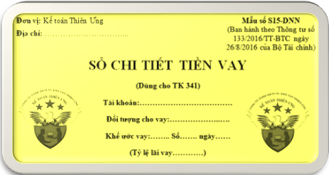 mẫu sổ chi tiết tiền vay