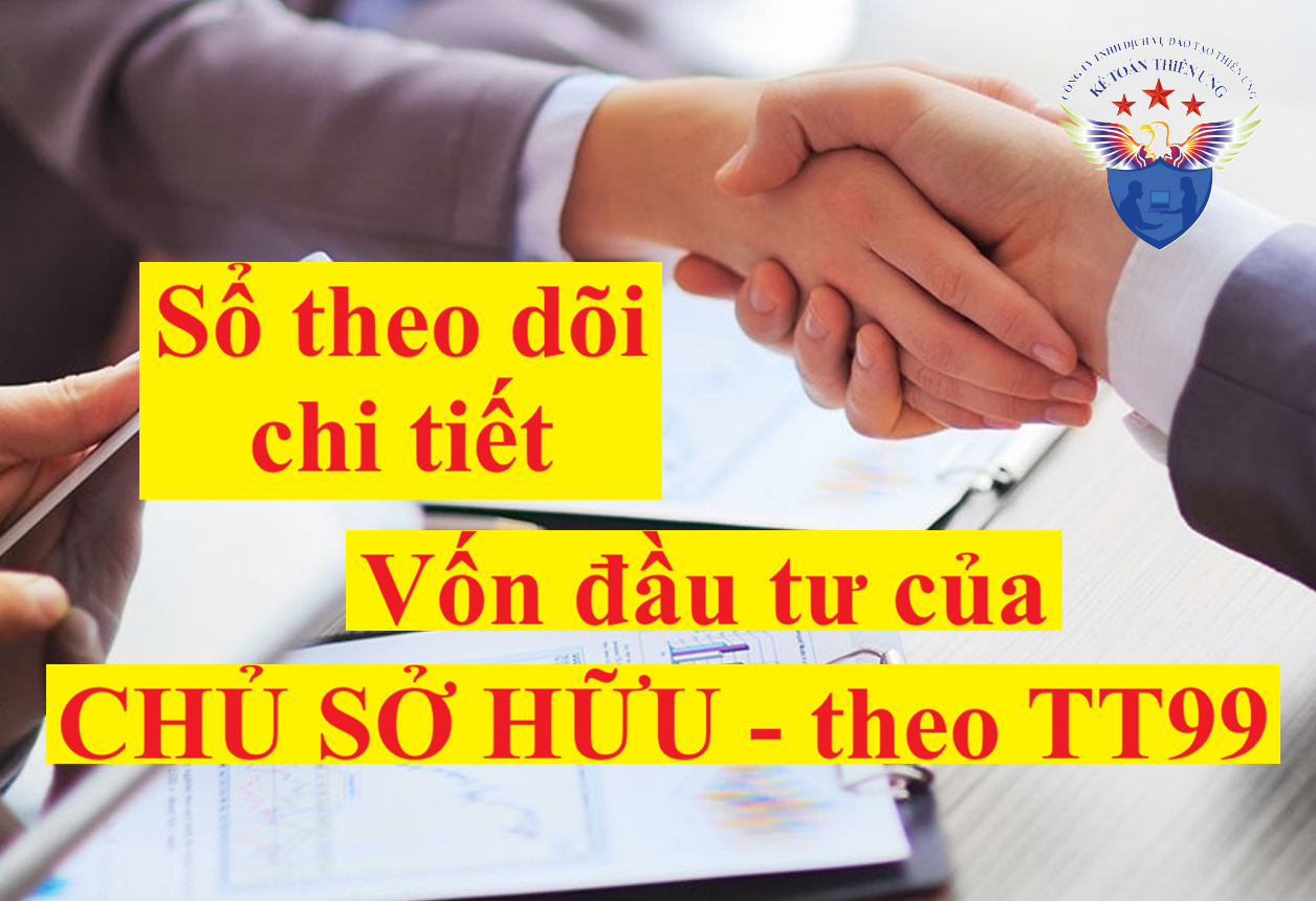 Sổ theo dõi chi tiết vốn đầu tư của chủ sở hữu theo Thông tư 99