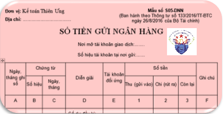 mẫu sổ tiền gửi ngân hàng - cách lập