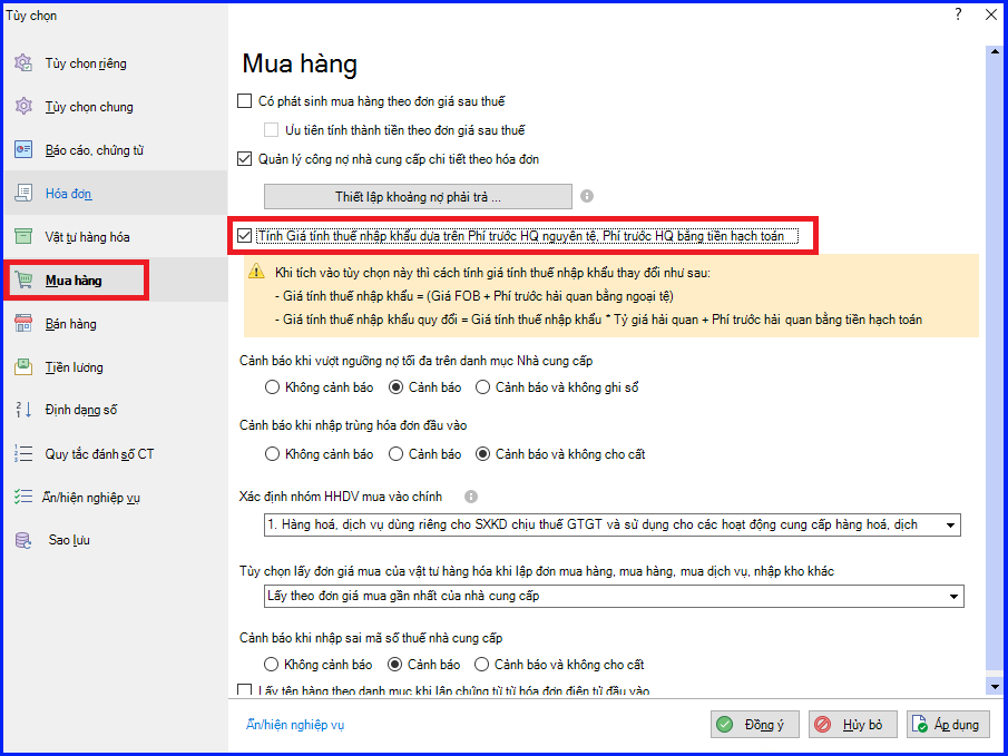 Cách hạch toán mua hàng bán thẳng không qua kho trên Misa 4