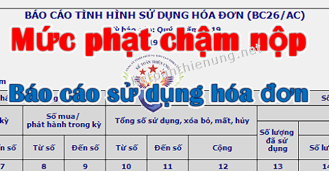 mức phạt chậm nộp báo cáo sử dụng hóa đơn