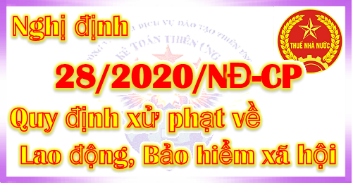 Nghị định 28 mức xử phạt vi phạm về lao động bhxh