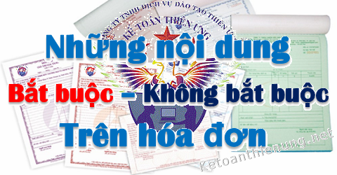 nội dung bắt buộc trên hoá đơn gtgt