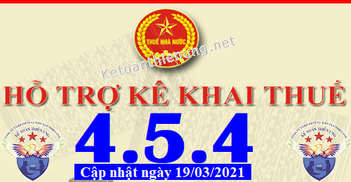 phần mềm hỗ trợ kê khai thuế HTKK 4.5.4