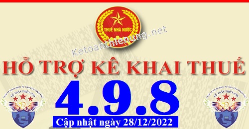 phần mềm hỗ trợ kê khai thuế HTKK 4.9.8