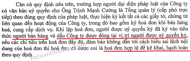 quy định về đóng dấu trên hóa đơn