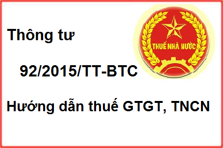 thông tư 92.2015 hướng dẫn thuế gtgt, tncn