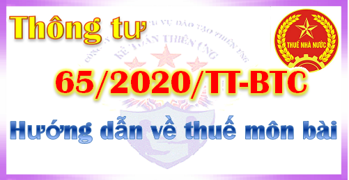Thông tư 65 hướng dẫn thuế môn bài Thông tư 65 hướng dẫn thuế môn bài