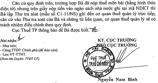 thư tra soát theo thông tư 84