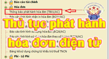 Thủ tục phát hành hóa đơn điện tử