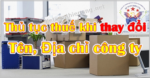 thủ tục thay đổi tên địa chỉ công ty