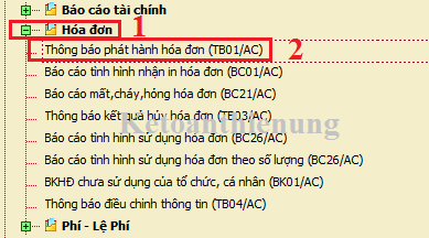 Thủ tục thông báo phát hành hóa đơn qua mạng Thủ tục thông báo phát hành hóa đơn qua mạng