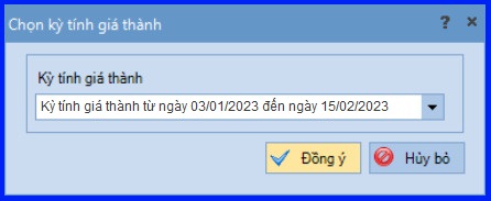 Cách tính giá thành theo công trình vụ việc trên Misa theo Thông tư 133 12