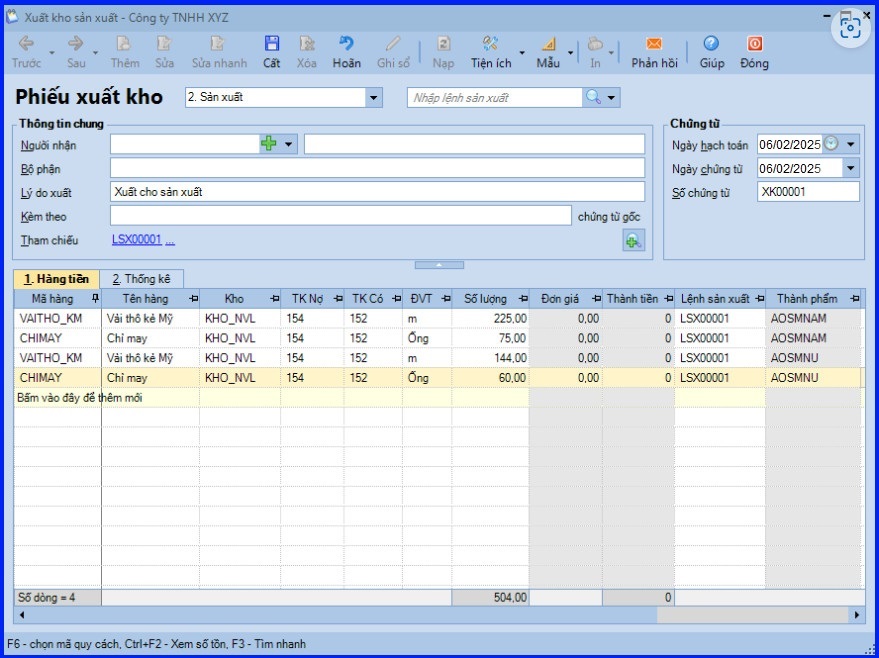 Cách tính giá thành theo phương pháp giản đơn trên Misa theo TT 133 7