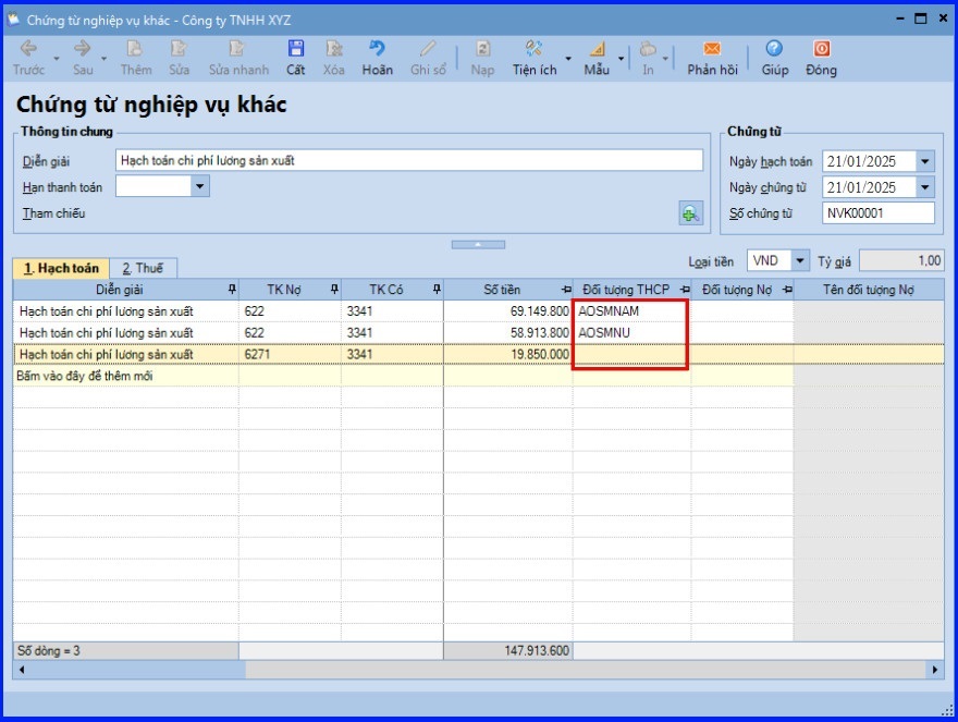 Cách tính giá thành theo phương pháp giản đơn trên Misa theo Thông tư 200 10