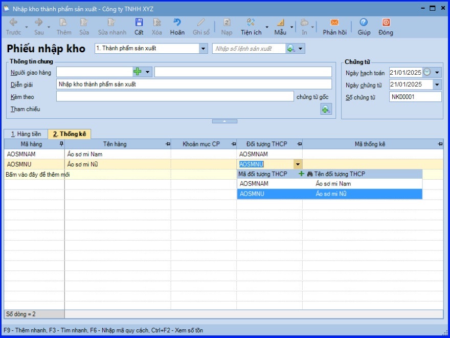 Cách tính giá thành theo phương pháp giản đơn trên Misa theo Thông tư 200 12