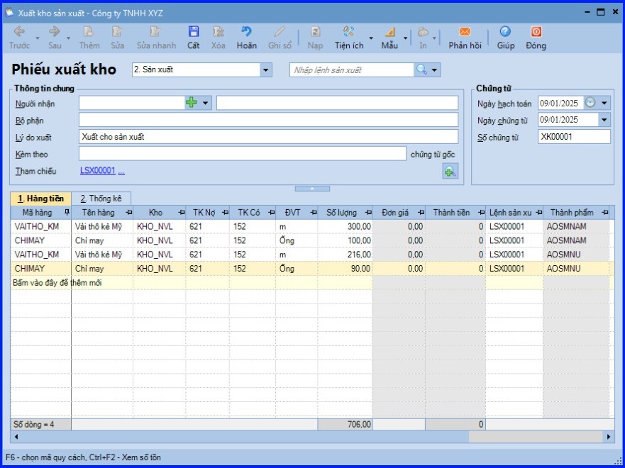 Cách tính giá thành theo phương pháp giản đơn trên Misa theo Thông tư 200 7