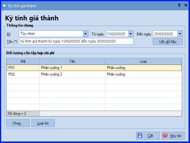 Cách tính giá thành theo phương pháp hệ số tỷ lệ trên Misa theo tt200 13