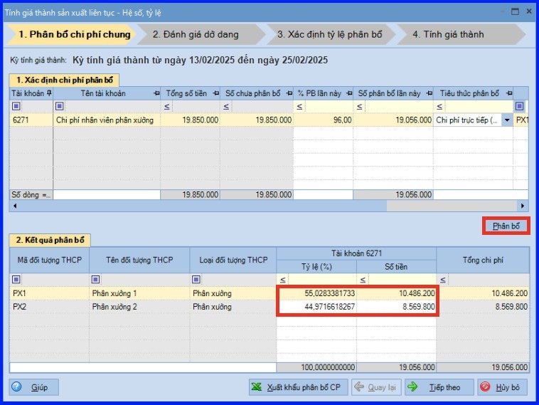 Cách tính giá thành theo phương pháp hệ số tỷ lệ trên Misa theo tt200 18