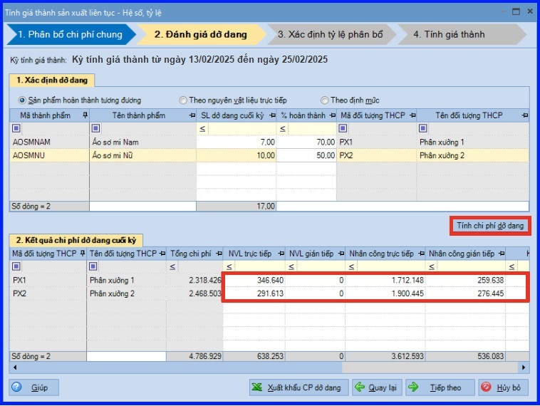 Cách tính giá thành theo phương pháp hệ số tỷ lệ trên Misa theo tt200 20