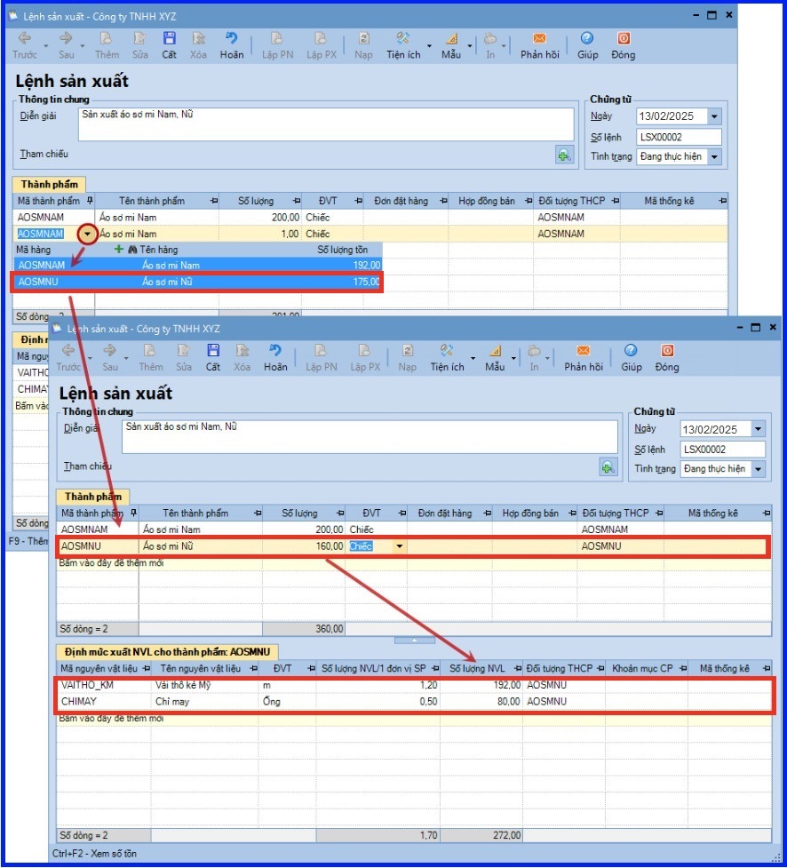 Cách tính giá thành theo phương pháp hệ số tỷ lệ trên Misa theo tt200 5