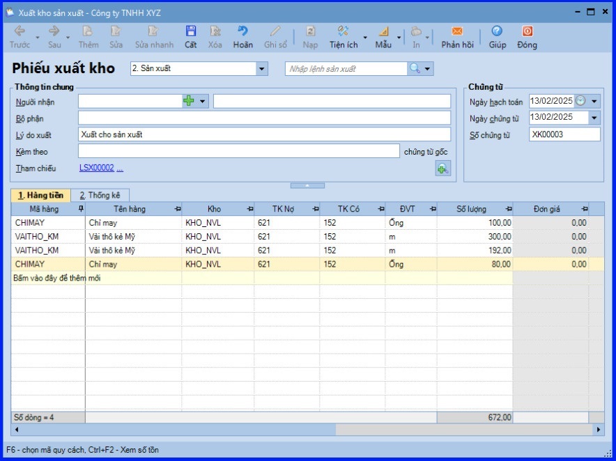 Cách tính giá thành theo phương pháp hệ số tỷ lệ trên Misa theo tt200 7
