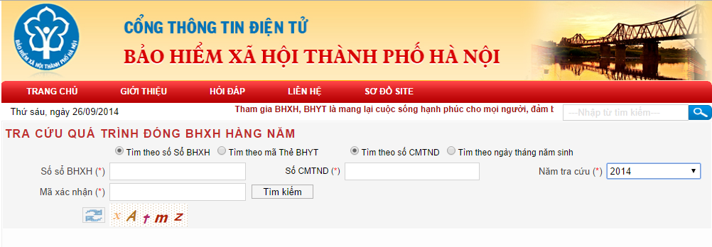 tra cứu thông tin đóng bảo hiểm xã hội