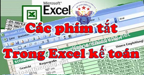 Các phím tắt trong Excel kế toán hữu ích