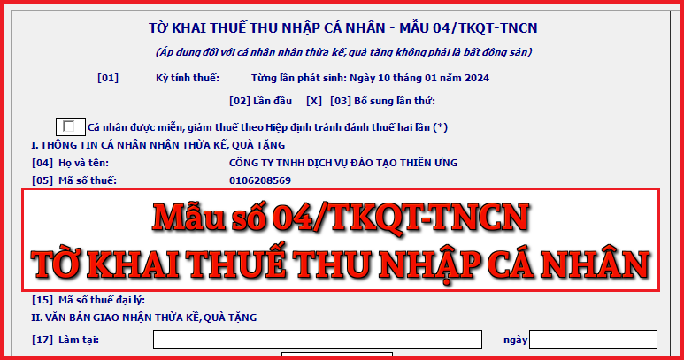 Mẫu số 04/TKQT-TNCN Tờ khai thuế thu nhập cá nhân theo TT 80/2021